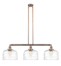 Innovations Lighting 213-AC-G713-L - Bell - 3 Light - 42 inch - Antique Copper - Stem Hung - Island Light