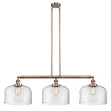 Innovations Lighting 213-AC-G72-L - Bell - 3 Light - 42 inch - Antique Copper - Stem Hung - Island Light