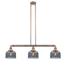 Innovations Lighting 213-AC-G73 - Bell - 3 Light - 41 inch - Antique Copper - Stem Hung - Island Light