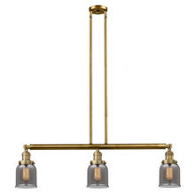 Innovations Lighting 213-BB-G53 - Bell - 3 Light - 38 inch - Brushed Brass - Stem Hung - Island Light