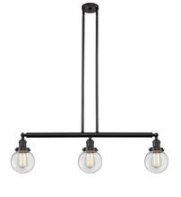 Innovations Lighting 213-OB-G202-6 - Beacon - 3 Light - 39 inch - Oil Rubbed Bronze - Stem Hung - Island Light