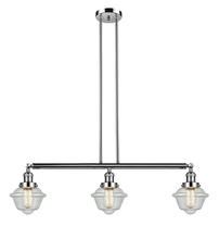 Innovations Lighting 213-PN-G534 - Oxford - 3 Light - 40 inch - Polished Nickel - Stem Hung - Island Light