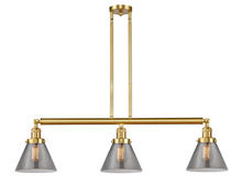 Innovations Lighting 213-SG-G43 - Cone - 3 Light - 40 inch - Satin Gold - Stem Hung - Island Light