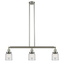 Innovations Lighting 213-SN-G52 - Bell - 3 Light - 38 inch - Brushed Satin Nickel - Stem Hung - Island Light