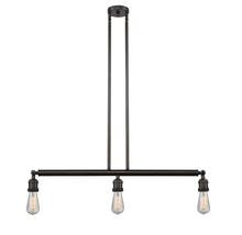 Innovations Lighting 213-OB - Bare Bulb - 3 Light - 38 inch - Oil Rubbed Bronze - Stem Hung - Island Light