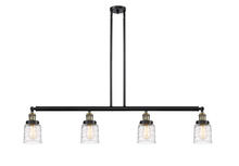 Innovations Lighting 214-BAB-G513-LED - Bell - 4 Light - 50 inch - Black Antique Brass - Stem Hung - Island Light