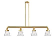 Innovations Lighting 214-SG-G64 - Cone - 4 Light - 51 inch - Satin Gold - Stem Hung - Island Light