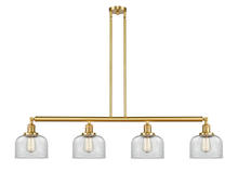 Innovations Lighting 214-SG-G72 - Bell - 4 Light - 53 inch - Satin Gold - Stem Hung - Island Light