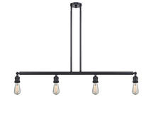 Innovations Lighting 214-BK - Bare Bulb - 4 Light - 48 inch - Matte Black - Stem Hung - Island Light