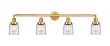 Innovations Lighting 215-SG-G52 - Bell - 4 Light - 42 inch - Satin Gold - Bath Vanity Light