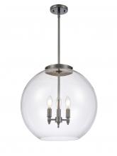 Innovations Lighting 221-3S-BK-G122-18 - Athens - 3 Light - 18 inch - Matte Black - Cord hung - Pendant