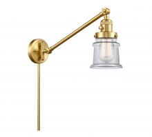 Innovations Lighting 237-SG-G182S - Canton - 1 Light - 8 inch - Satin Gold - Swing Arm