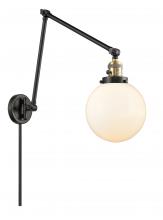 Innovations Lighting 238-BAB-G201-8 - Beacon - 1 Light - 8 inch - Black Antique Brass - Swing Arm