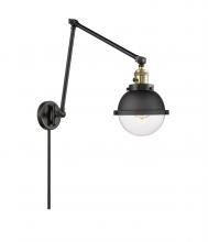 Innovations Lighting 238-BAB-HFS-62-BK - Hampden - 1 Light - 7 inch - Black Antique Brass - Swing Arm