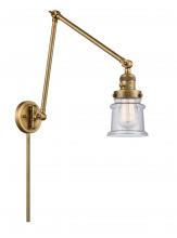 Innovations Lighting 238-BB-G184S - Canton - 1 Light - 8 inch - Brushed Brass - Swing Arm