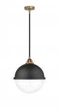 Innovations Lighting 288-1S-BAB-HFS-122-BK - Hampden - 1 Light - 13 inch - Black Antique Brass - Cord hung - Pendant