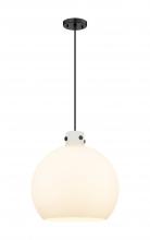 Innovations Lighting 410-1PL-BK-G410-18WH - Newton Sphere - 1 Light - 18 inch - Matte Black - Cord hung - Pendant