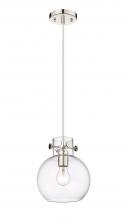 Innovations Lighting 410-1PS-PN-G410-8CL - Newton Sphere - 1 Light - 8 inch - Polished Nickel - Cord hung - Mini Pendant