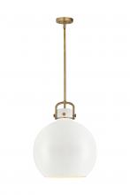 Innovations Lighting 410-1SL-BB-M410-16W - Newton Sphere - 1 Light - 16 inch - Brushed Brass - Pendant