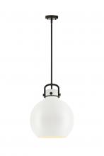 Innovations Lighting 410-1SL-BK-M410-14W - Newton Sphere - 1 Light - 14 inch - Matte Black - Pendant