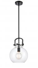 Innovations Lighting 410-1SM-BK-G410-10CL - Newton Sphere - 1 Light - 10 inch - Matte Black - Mini Pendant