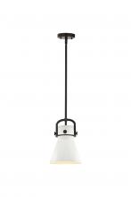 Innovations Lighting 410-1SS-BK-M411-8W - Newton Cone - 1 Light - 8 inch - Matte Black - Mini Pendant