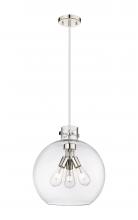 Innovations Lighting 410-3PL-PN-G410-16CL - Newton Sphere - 3 Light - 16 inch - Polished Nickel - Cord hung - Pendant