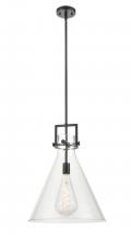 Innovations Lighting 411-1SL-BK-G411-16CL - Newton Cone - 1 Light - 16 inch - Matte Black - Pendant