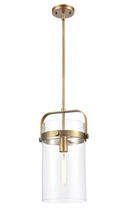 Innovations Lighting 413-1S-BB-8CL-LED - Pilaster - 1 Light - 9 inch - Brushed Brass - Cord hung - Mini Pendant