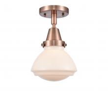 Innovations Lighting 447-1C-AC-G321 - Olean - 1 Light - 7 inch - Antique Copper - Semi-Flush Mount