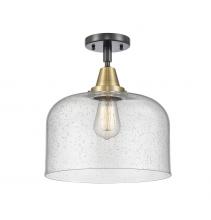 Innovations Lighting 447-1C-BAB-G74-L - Bell - 1 Light - 12 inch - Black Antique Brass - Flush Mount