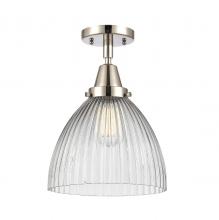 Innovations Lighting 447-1C-PN-G222 - Seneca Falls - 1 Light - 10 inch - Polished Nickel - Flush Mount