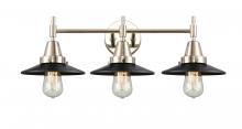 Innovations Lighting 447-3W-PN-M6-BK - Railroad - 3 Light - 26 inch - Polished Nickel - Bath Vanity Light