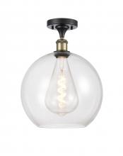 Innovations Lighting 516-1C-BAB-G122-12 - Athens - 1 Light - 12 inch - Black Antique Brass - Semi-Flush Mount