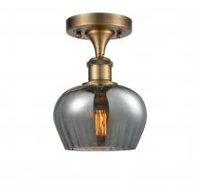 Innovations Lighting 516-1C-BB-G93 - Fenton - 1 Light - 7 inch - Brushed Brass - Semi-Flush Mount