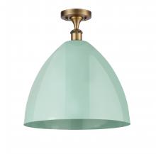 Innovations Lighting 516-1C-BB-MBD-16-SF - Plymouth - 1 Light - 16 inch - Brushed Brass - Semi-Flush Mount