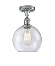 Innovations Lighting 516-1C-PC-G124 - Athens - 1 Light - 8 inch - Polished Chrome - Semi-Flush Mount