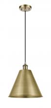 Innovations Lighting 516-1P-AB-MBC-12-AB-LED - Berkshire - 1 Light - 12 inch - Antique Brass - Cord hung - Mini Pendant