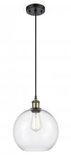 Innovations Lighting 516-1P-BAB-G122-10 - Athens - 1 Light - 10 inch - Black Antique Brass - Cord hung - Mini Pendant