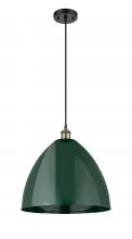 Innovations Lighting 516-1P-BAB-MBD-16-GR - Plymouth - 1 Light - 16 inch - Black Antique Brass - Cord hung - Mini Pendant