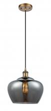 Innovations Lighting 516-1P-BB-G93-L - Fenton - 1 Light - 11 inch - Brushed Brass - Cord hung - Mini Pendant