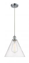 Innovations Lighting 516-1P-PC-GBC-122 - Berkshire - 1 Light - 12 inch - Polished Chrome - Cord hung - Mini Pendant