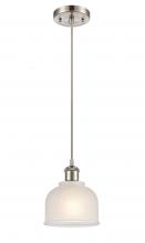 Innovations Lighting 516-1P-SN-G411 - Dayton - 1 Light - 6 inch - Brushed Satin Nickel - Cord hung - Mini Pendant