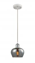 Innovations Lighting 516-1P-WPC-G93 - Fenton - 1 Light - 7 inch - White Polished Chrome - Cord hung - Mini Pendant