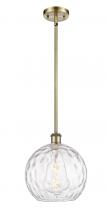 Innovations Lighting 516-1S-AB-G1215-10-LED - Athens Water Glass - 1 Light - 10 inch - Antique Brass - Mini Pendant