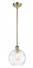 Innovations Lighting 516-1S-AB-G1215-8-LED - Athens Water Glass - 1 Light - 8 inch - Antique Brass - Mini Pendant