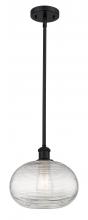 Innovations Lighting 516-1S-BK-G555-10CL - Ithaca - 1 Light - 10 inch - Matte Black - Mini Pendant