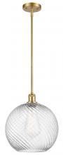 Innovations Lighting 516-1S-SG-G1214-12 - Athens Twisted Swirl - 1 Light - 12 inch - Satin Gold - Mini Pendant