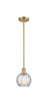 Innovations Lighting 516-1S-SG-G1215-6 - Athens Water Glass - 1 Light - 6 inch - Satin Gold - Mini Pendant