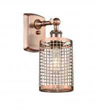 Innovations Lighting 516-1W-AC-M18-AC - Nestbrook - 1 Light - 5 inch - Antique Copper - Sconce